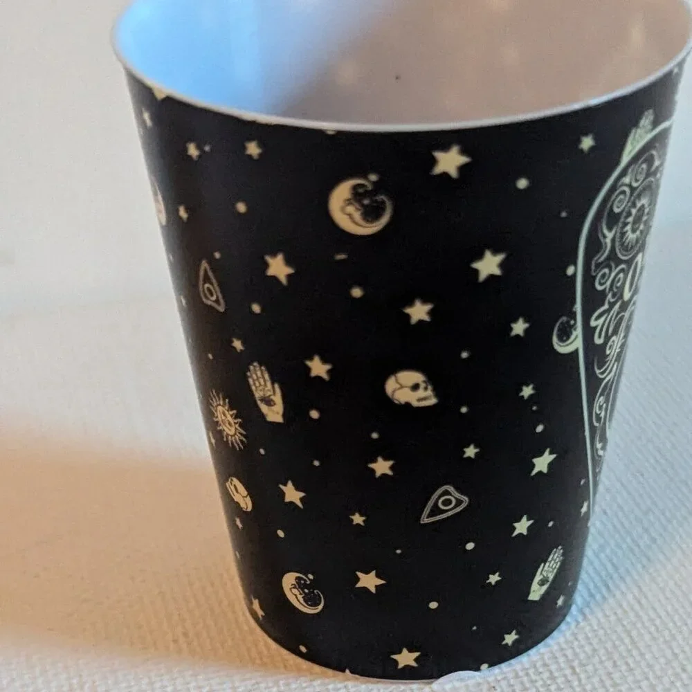 NWT Spooky Oujia Board Black Shot Glass Halloween Bar Party Planchette Stars NEW